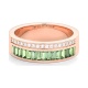 Anillo Media alianza de oro amarillo de 18 Kt con zafiro de 1,10 ct y diamantes de 0,15 ct