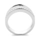 Anillo de oro blanco de 18 Kt con diamantes talla baguette de 1,25 ct