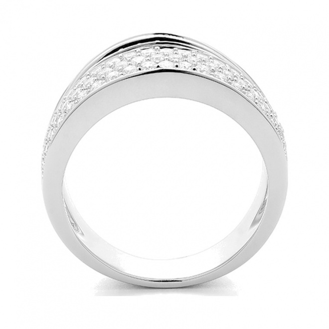Anillo de oro blanco de 18 Kt con diamantes talla baguette de 1,25 ct
