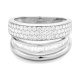 Anillo de oro blanco de 18 Kt con diamantes talla baguette de 1,25 ct