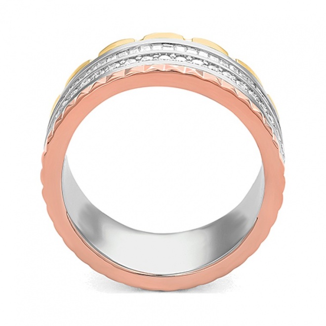 Anillo de oro de 18 Kt con diamantes talla baguette de 0,80 ct