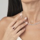 Anillo de oro blanco de 18 Kt con rubí de 1,68 ct y diamantes de 0,35 ct