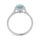 Anillo de oro blanco de 18 Kt con aguamarina de 1,09 ct y diamantes de 0,30 ct