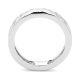 Anillo de oro blanco de 18 Kt con diamantes talla princesa de 0,21 ct