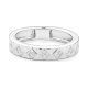 Anillo de oro blanco de 18 Kt con diamantes talla princesa de 0,21 ct