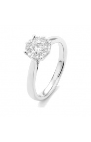 Anillo de oro blanco de 18 Kt