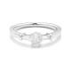 Anillo Tresillo de oro blanco de 18 Kt con diamantes de 0,36 ct