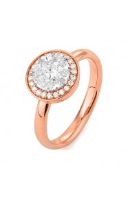 Anillo de oro de 18 Kt con diamantes de 0,67 ct