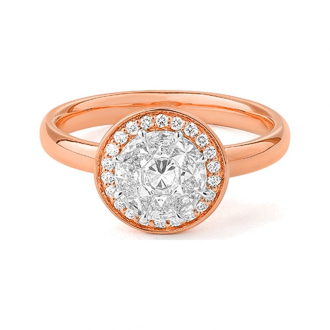 Anillo de oro de 18 Kt con diamantes de 0,67 ct