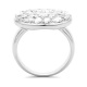 Anillo de oro blanco de 18 Kt con diamantes talla pera de 2,78 ct