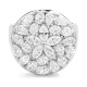 Anillo de oro blanco de 18 Kt con diamantes talla pera de 2,78 ct