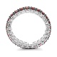 Anillo Alianza de oro blanco de 18 Kt con topacio de 0,95 ct