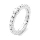 Anillo Media alianza de oro blanco de 18 Kt con diamantes de 0,45 ct