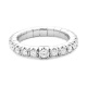 Anillo Media alianza de oro blanco de 18 Kt con diamantes de 0,45 ct