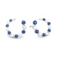 Pendientes de oro blanco de 18 Kt con zafiro azules de 0,98 ct y diamantes de 0,70 ct