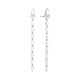 Pendientes Largos de oro blanco de 18 Kt con diamantes talla marquesa de 2,22 ct