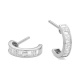 Pendientes Medias criollas de oro blanco de 18 Kt con diamantes talla baguette de 0,55 ct