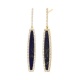 Pendientes Largos de oro amarillo de 18 Kt con lapislázuli de 2,49 ct y diamantes de 0,36 ct