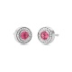 Pendientes de oro blanco de 18 Kt con espinela de 0,54 ct y diamantes de 0,12 ct
