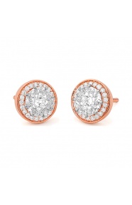 Pendientes de oro de 18 Kt con diamantes de 0,94 ct