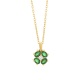 Colgante de oro amarillo de 18 Kt con esmeralda de 0,23 ct y diamante de 0,03 ct