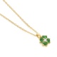 Colgante de oro amarillo de 18 Kt con esmeralda de 0,23 ct y diamante de 0,03 ct