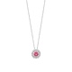 Colgante de oro blanco de 18 Kt con espinela de 0,30 ct y diamantes de 0,07 ct