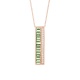 Colgante Largo de oro rosa de 18 Kt con zafiro de 1,10 ct y diamantes de 0,14 ct