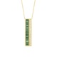Colgante Largo de oro amarillo de 18 Kt con tsavorita de 1,00 ct y diamantes de 0,14 ct