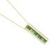 Colgante Largo de oro amarillo de 18 Kt con tsavorita de 1,00 ct y diamantes de 0,14 ct