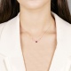 Colgante de oro rosa de 18 Kt con espinela de 0,29 ct y diamantes de 0,10 ct