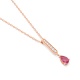 Colgante de oro rosa de 18 Kt con espinela de 0,37 ct y diamantes de 0,07 ct