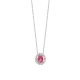 Colgante de oro blanco de 18 Kt con espinela de 0,35 ct y diamantes de 0,07 ct