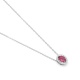 Colgante de oro blanco de 18 Kt con espinela de 0,35 ct y diamantes de 0,07 ct