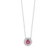Colgante de oro blanco de 18 Kt con espinela de 0,30 ct y diamantes de 0,07 ct