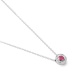 Colgante de oro blanco de 18 Kt con espinela de 0,30 ct y diamantes de 0,07 ct