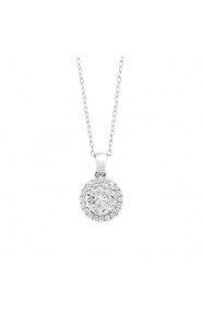 Colgante de oro blanco de 18 Kt con diamantes de 0,56 ct