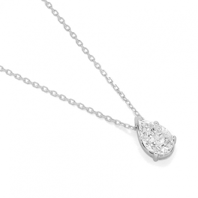 Colgante de oro blanco de 18 Kt