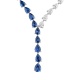 Collar de oro blanco de 18 Kt con zafiro azules de 18,40 ct y diamantes de 13,51 ct