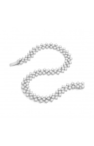 Pulsera Cashmere de oro blanco de 18 Kt con diamantes de 5,80 ct