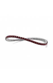 Pulsera Elástica de oro blanco de 18 Kt con topacio de 2,55 ct