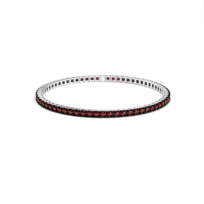 Pulsera Elástica de oro blanco de 18 Kt con topacio de 2,55 ct
