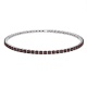 Pulsera Elástica de oro blanco de 18 Kt con topacio de 2,55 ct