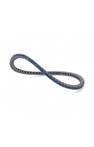 Pulsera Elástica de oro blanco de 18 Kt con topacio de 2,60 ct