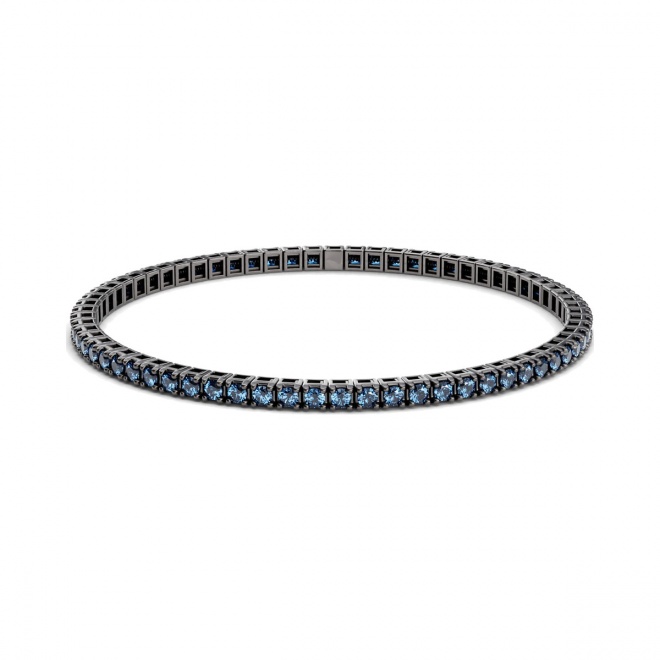 Pulsera Elástica de oro blanco de 18 Kt con topacio de 2,60 ct