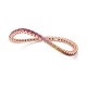 Pulsera Elástica de oro rosa de 18 Kt con zafiro de 9,10 ct