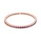 Pulsera Elástica de oro rosa de 18 Kt con zafiro de 9,10 ct