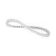 Pulsera Elástica de oro blanco de 18 Kt con diamantes talla baguette de 2,55 ct