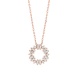 Colgante de oro rosa de 18 Kt con diamantes talla baguette de 0,30 ct