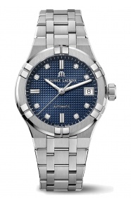 Maurice Lacroix Aikon Automatic Date ∅35 mm - 20 ATM, Esfera azul, brazalete de acero inoxidable